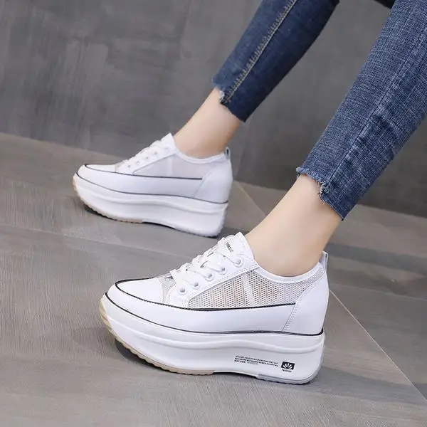 

Shoes Woman 2021 Designer Brand Luxury Women Round Toe Tennis Female Clogs Platform Casual Sneaker New Modis Small Breathable