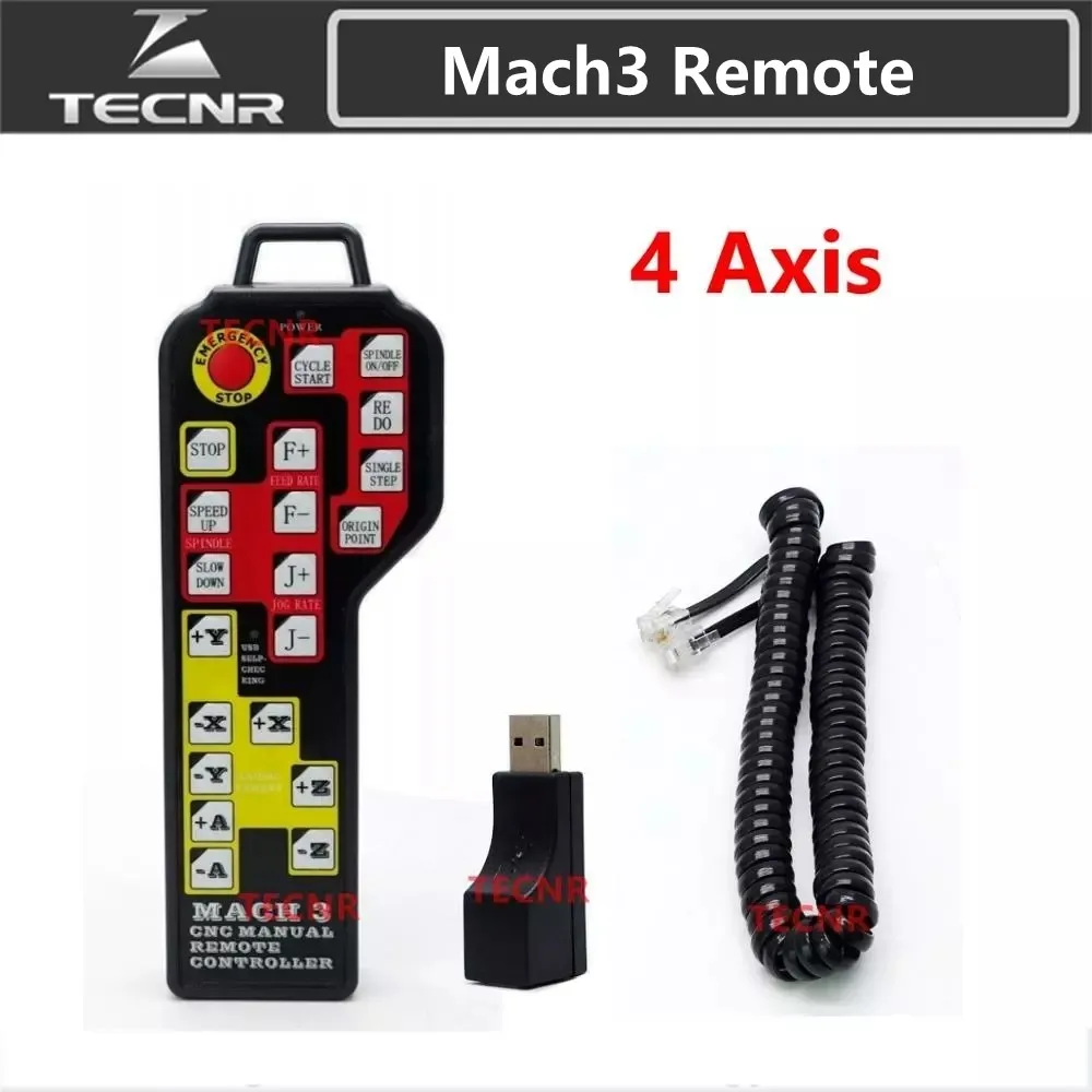 TECNR CNC Mach3 4 оси ручной пульт дистанционного управления ручка подвеска с USB DSP JOG кодер для ЧПУ