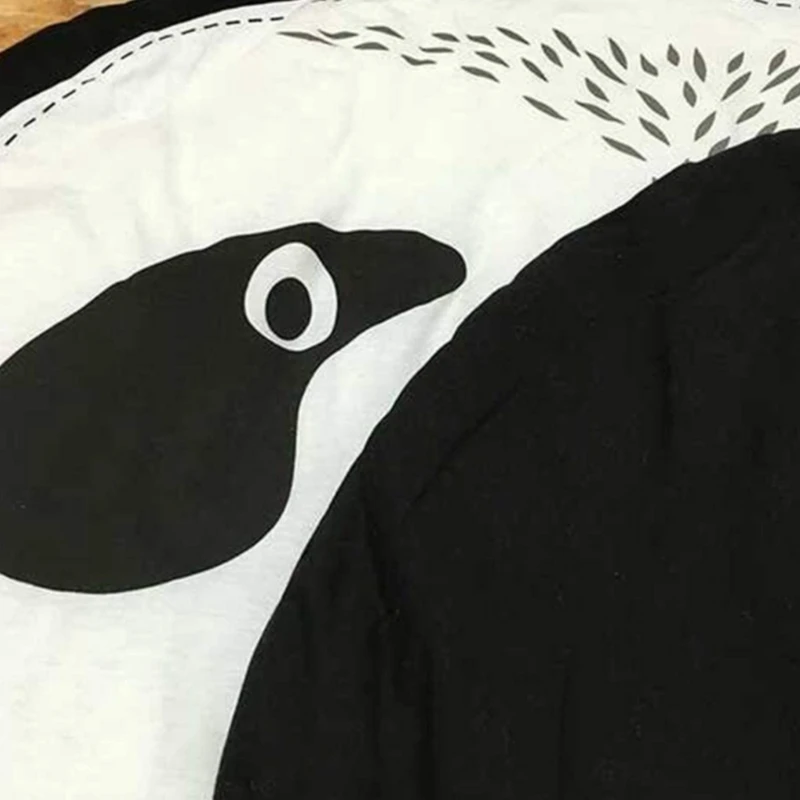 

Cartoon Panda Cotton Children Crawling Mat Kids Game Round Pad Baby Room Decoration Carpet