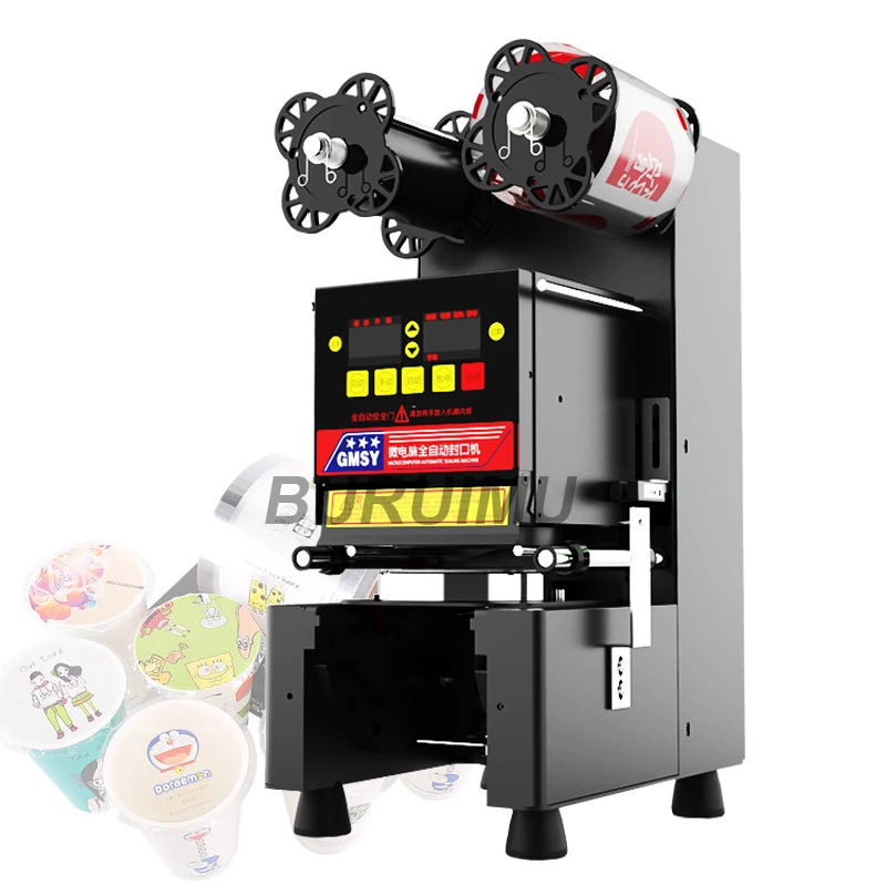 

Полуавтоматическая машина для запечатывания пластиковых бумажных пузырей и чайных стаканчиков, электрическая машина для запечатывания ст...