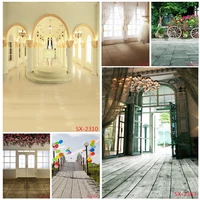 vinyl photography backdrops prop flower wood floor castle wedding theme photo studio background 2157 yxfl 50