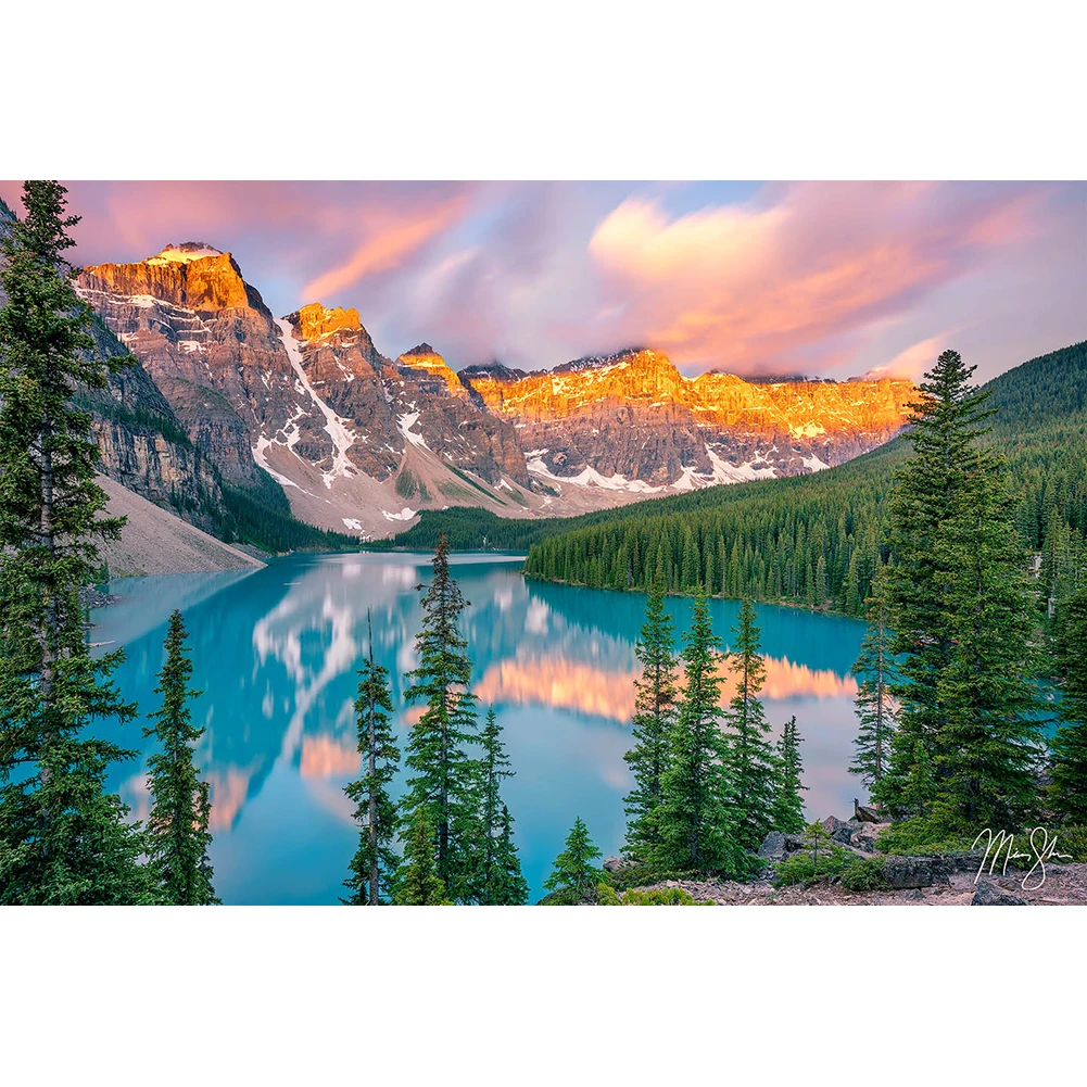 

DIY 5D Green Lake MountainSunset Scenery Diamond Art Mosaic Diamond Painting Crystal Handicraft Wall Arts for Home Wall Decor