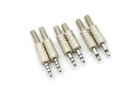 10pcs new 3 5mm monostereo 3 polestereo 4 pole male solder metal connector plug adapter