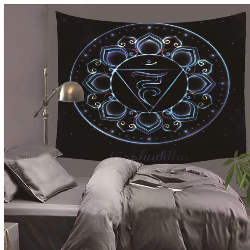 Настенный гобелен с чакрами 100% полиэстер гобелены медитацией мандалой настенное