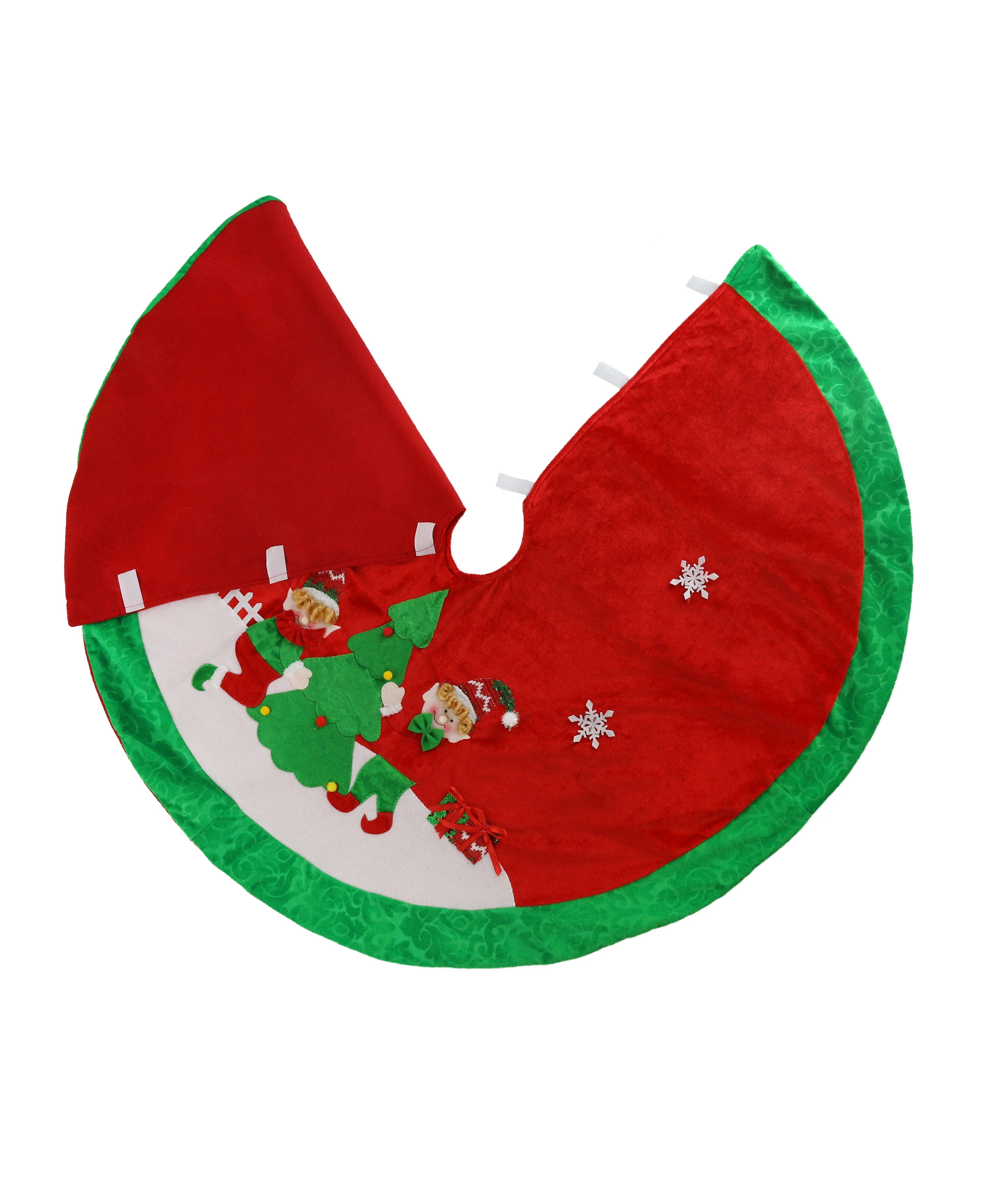 Прямая поставка Рождественская юбка с рисунком елки яркая для искусственным