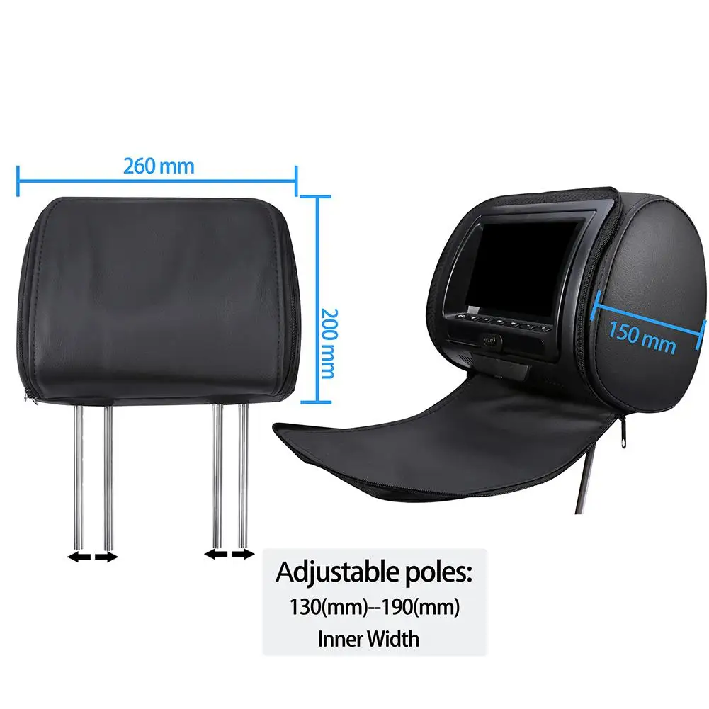 

Universal 7 Inch Car Headrest Monitor Rear Seat Entertainment Multimedia Player Rear Seat Entertainment Multimedia Player Rear