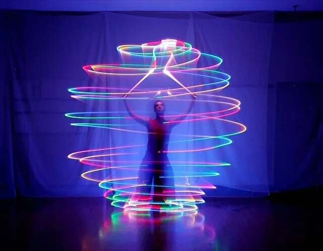 Ruoru 16 шт. = 8 пар мяч для танца живота RGB светящийся светодиодный POI брошенные шары для танца живота ручной реквизит аксессуары для сцены