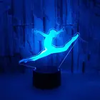 Светодиодный ночник 3D для гимнастики, настольная лампа с сенсорным управлением и дистанционным управлением, украшение для дома, 7 цветов