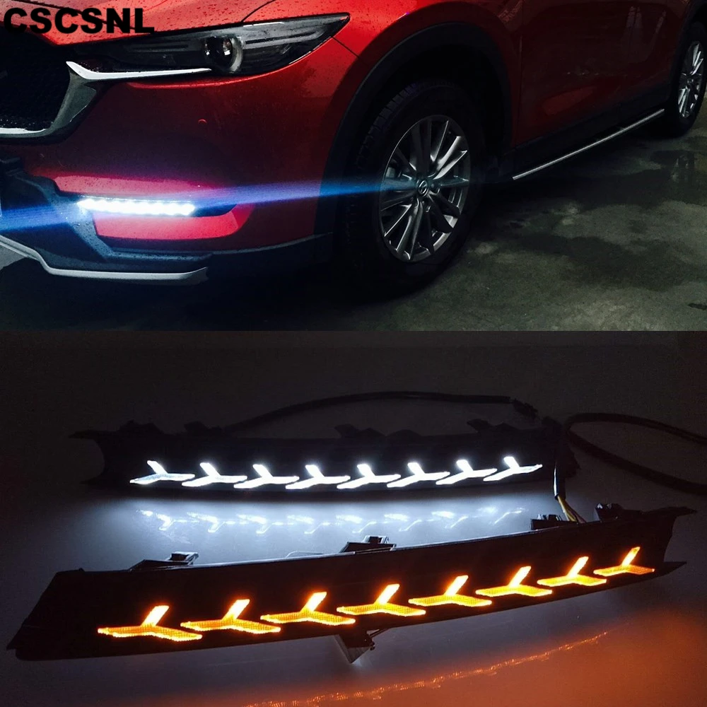 CSCSNL 2 шт для Mazda CX 5 CX5 2017 2020 12V светодиодный DRL Дневной светильник противотуманных