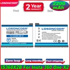 LOSONCOER совершенно Новый 2200mAh IS360X2B Аккумулятор для Insta 360 One X2 Аккумулятор Insta360 One X2