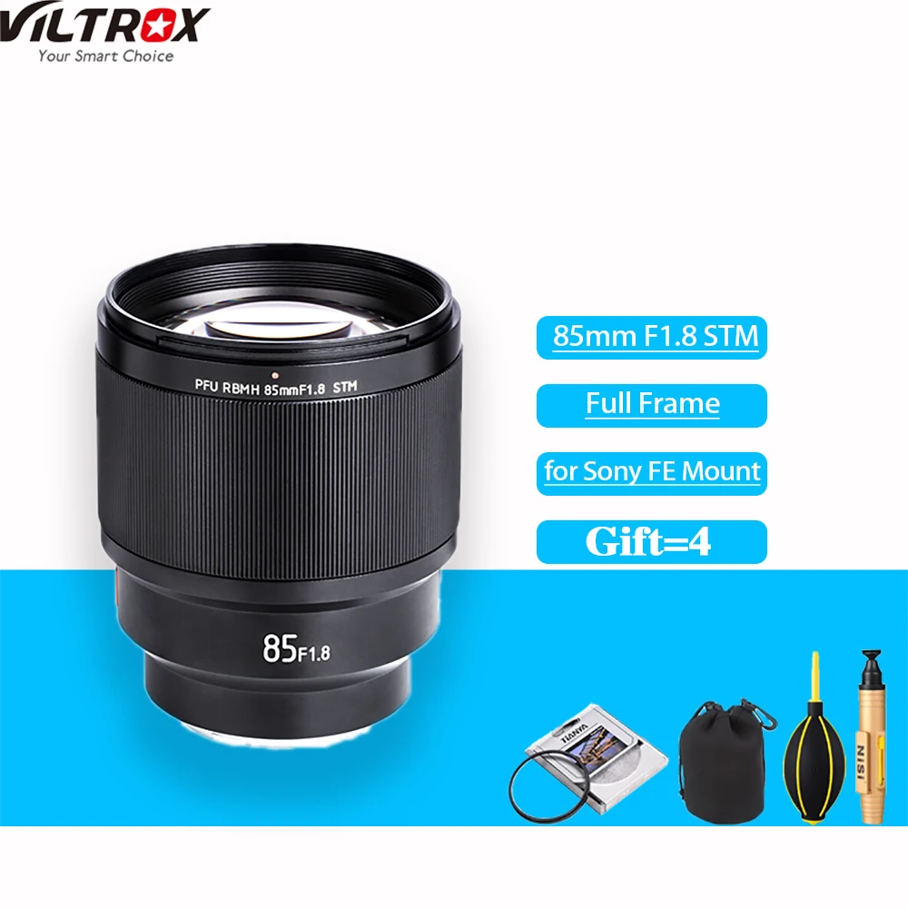 Объектив для камеры VILTROX PFU RBMH 85 мм F1.8 STM автофокус Prime Portrait Sony E Mount A9 A7R3 A7M3 A73 A6400 A6000
