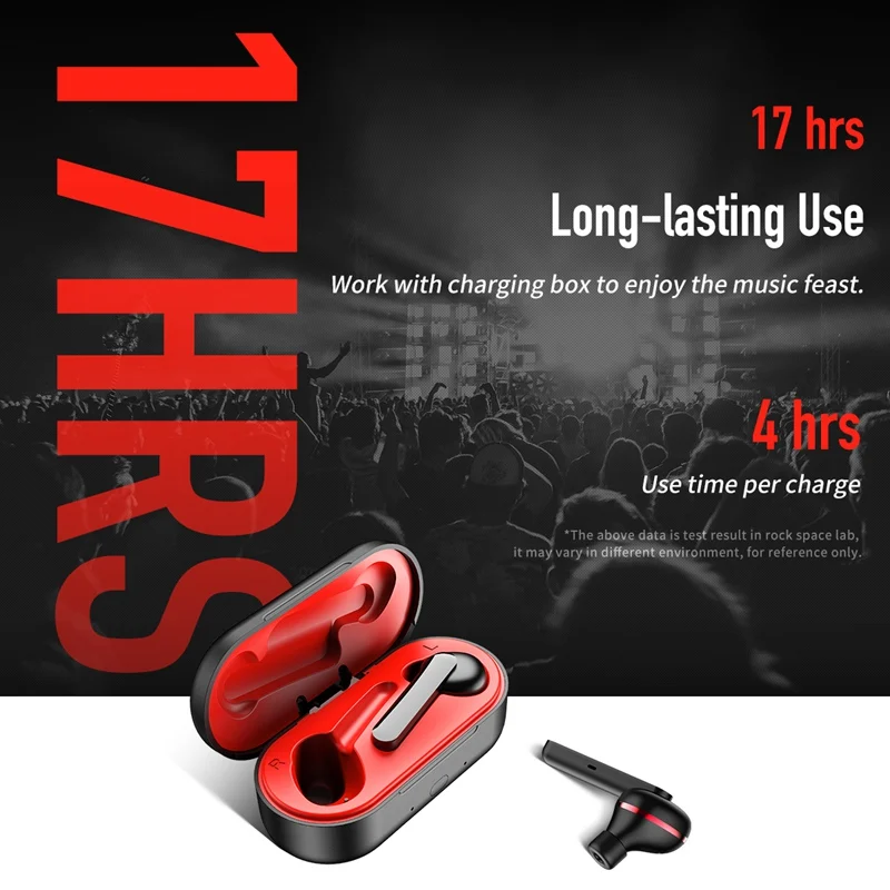 Bluetooth наушники ROCK TWS HD стерео беспроводные игровая гарнитура с шумоподавлением