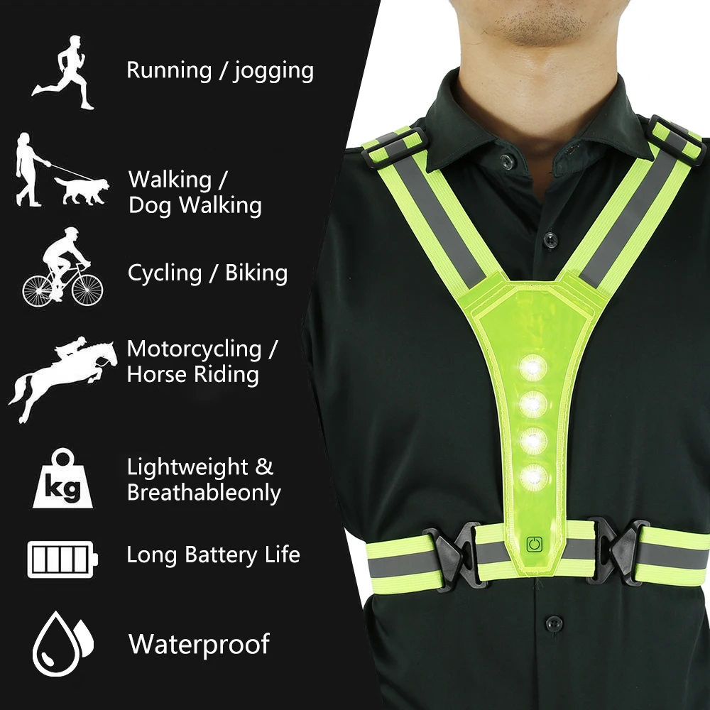 Велосипедный светодиодный сигнальный жилет велосипед Безопасность