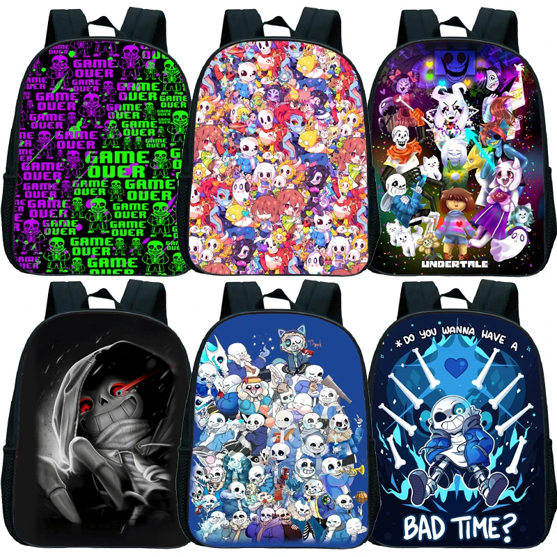 

UNDERTALE Sans And Papyrus Kids Mini Backpack Boys Girls Kindergarten Rucksack Children Cartoon Anime Bookbags Toddler Knapsack