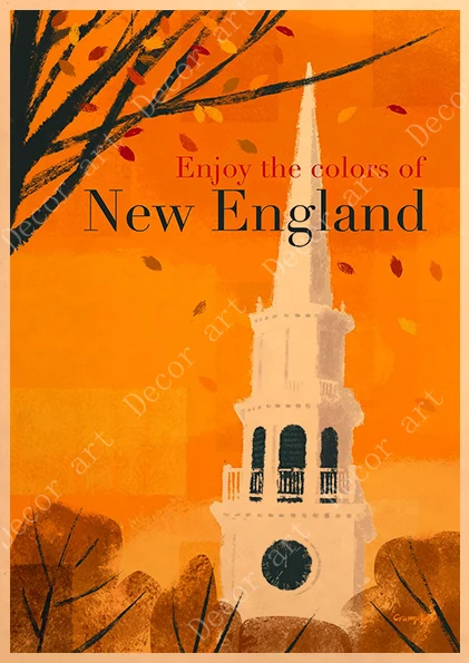 Путешествие в Шотландия Англия холст живопись винтажные настенные картины крафт