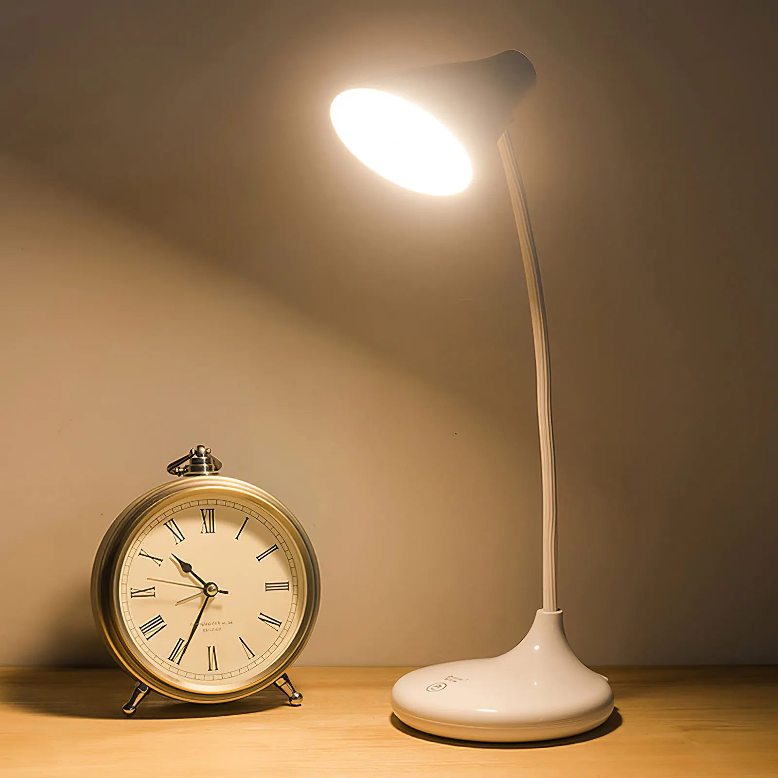 

LED Reading Table Light Reading Bedside Lamp Eye Protection Reading Study Lamp with Universal Hose Dimming for Home Office
