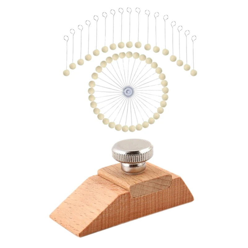 

100 Pieces Fiber Leather Dye Tool Dye Dyeing Applicator & 1x Wooden Sandpaper Block DIY Leather Edge Polishing Tool Retail