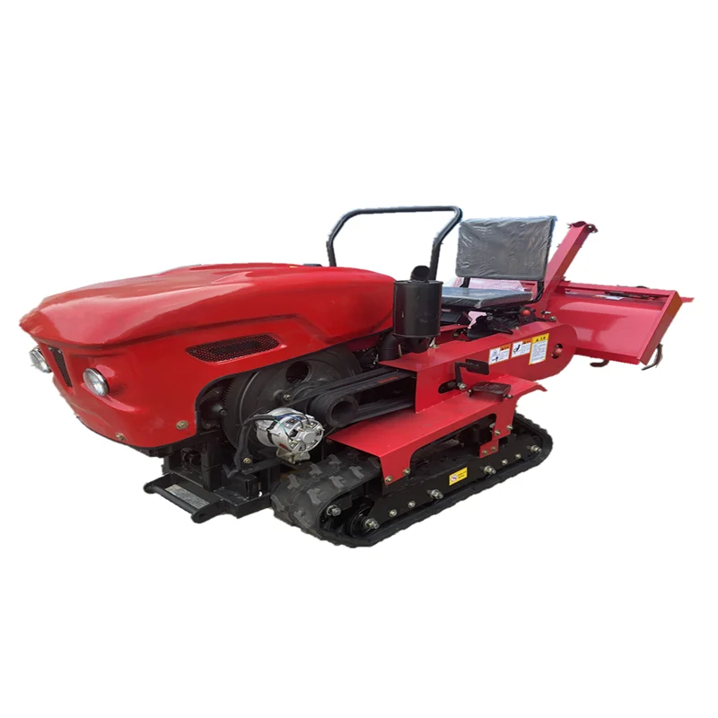 

Orchard Greenhouse Water And Dry Land Crawler Rotary Cultivator Tractor
