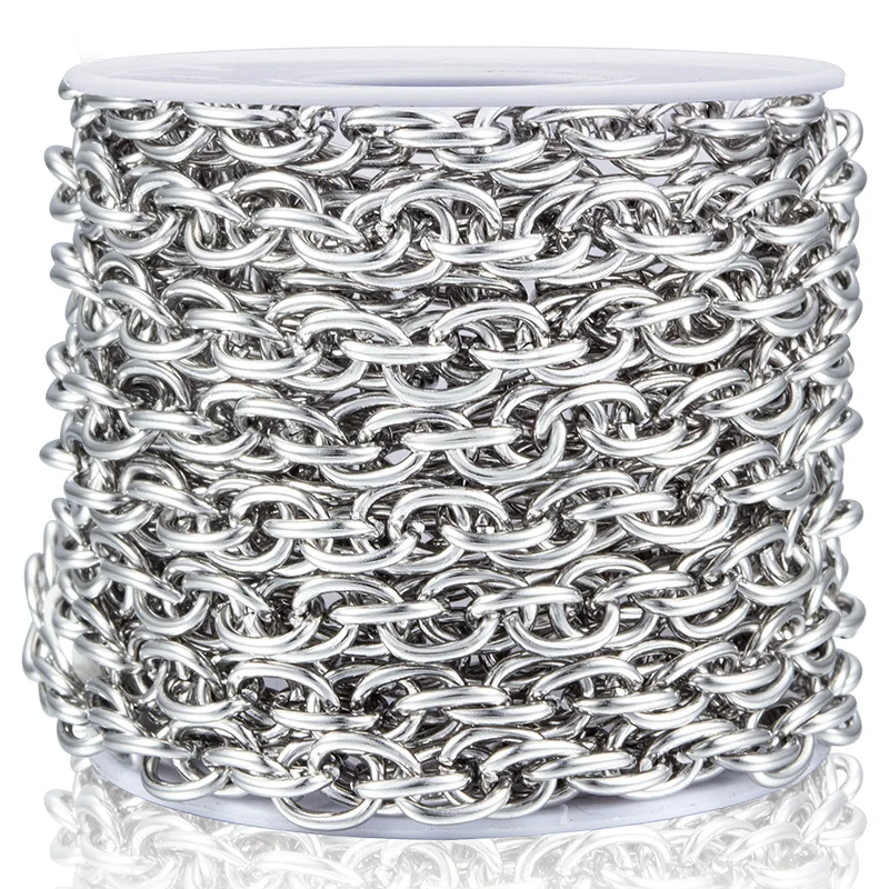 

Ожерелье из нержавеющей стали овальной формы 212 для изготовления ювелирных изделий своими руками аксессуары двойные плетеные цепочки брас...