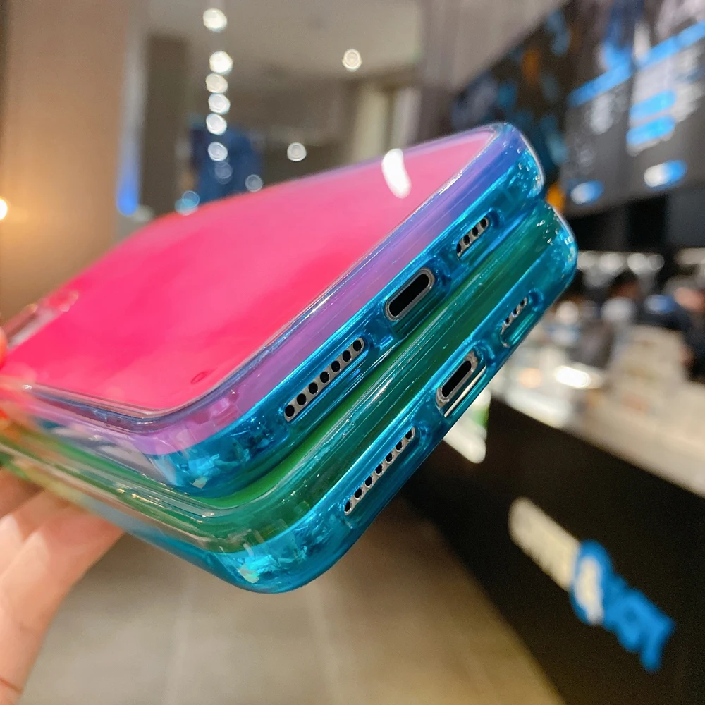 Ocean Whale Liquid Quicksand TPU Phone Case for Apple IPhone 11 12 Pro Max Se 2020 7Plus Xr Xs X 8 7 Plus Air Cushion Cover | Мобильные