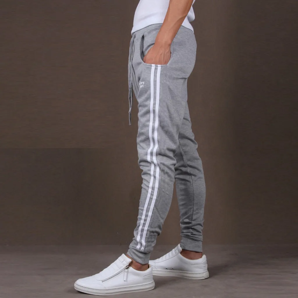 Брюки мужские с карманами и принтом повседневные штаны для работы спорта брюки