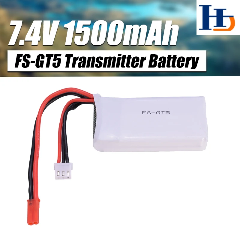 7 4 V 1500mAh 2S передатчик Lipo батарея для Flysky FS GT5 2 4G 6CH пульт дистанционного управления