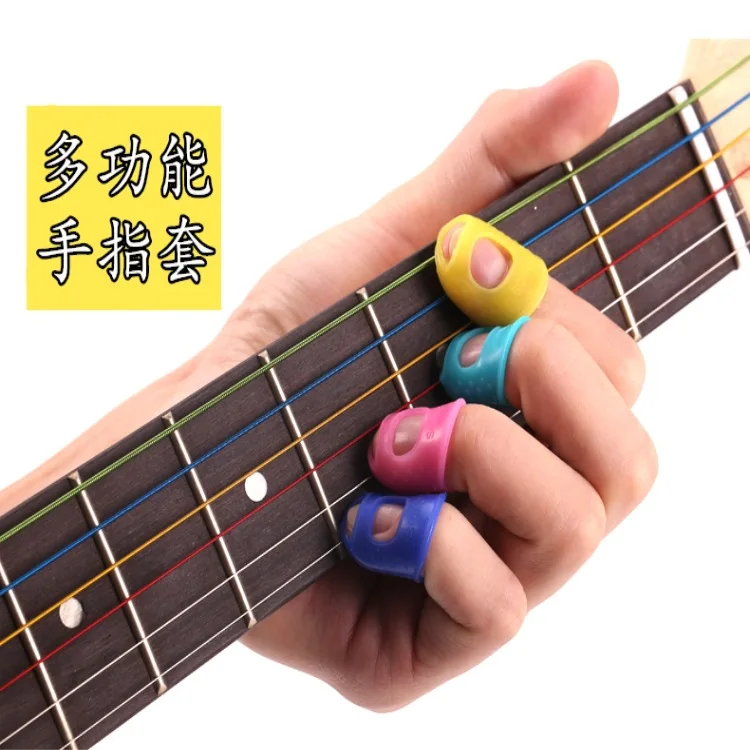 Утолщенная универсальная левая рука палец силиконовые гитарная струна