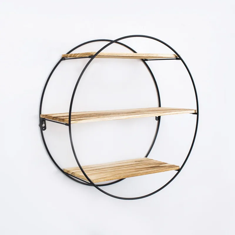 INS Wrought Iron Polygon Storage Rack Nordic Simple Creative Wall Hanging Living Room Dining Decoration Shelf | Дом и сад