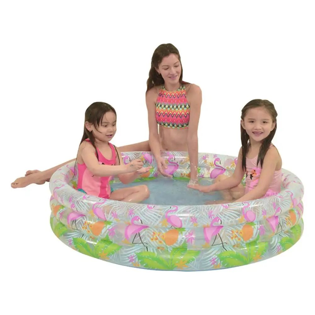 

Надувной бассейн, семейный надувной бассейн для детей с 3 кольцами, надувной бассейн для мальчиков и девочек, для использования в помещении ...