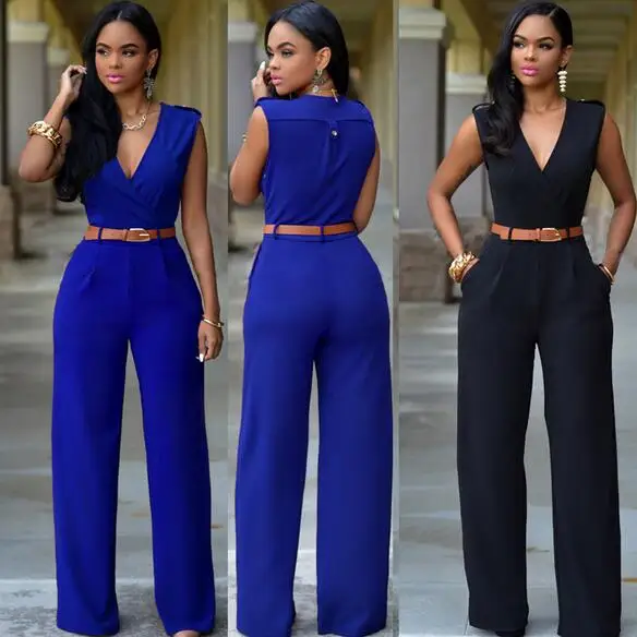 Женский комбинезон 2020 Осенние летние элегантные вечерние с вырезами Облегающий