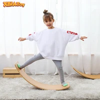 balance board wooden toy wobble rainbow balance board fitness workout twist training equipment childrens yoga more color