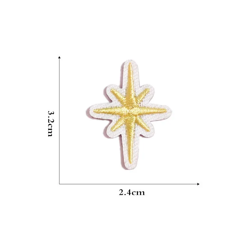 Цветная вышитая звезда тканевая наклейка чехол для телефона ручная книга стикер