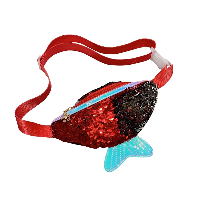 Сумка-кошелек Детская на пояс с блестками отделением для монет |