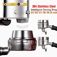 coffee intelligent dosing ring espresso barista 304 stainless steel 515357 55858 35mm anti fly powder universal coffee tools