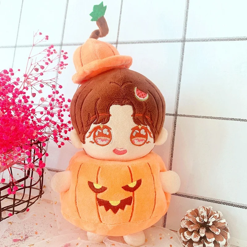 Halloween 20 Cm Pumpkin Clothing Pants Outfit Baby Love Beans Doll Hat Toy Cute Dress Up Kawaii Headwear Decorate Holiday Gifts