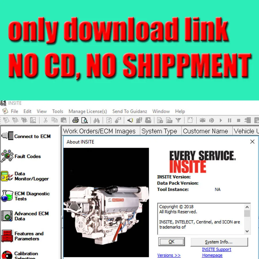 only download link INSITE 8,5 8 электронный Сервис Инструмент V8.5 с Keygen Free Active никогда не истекает+ Calterm III может работать со встроенным 7 - Цвет: only download link