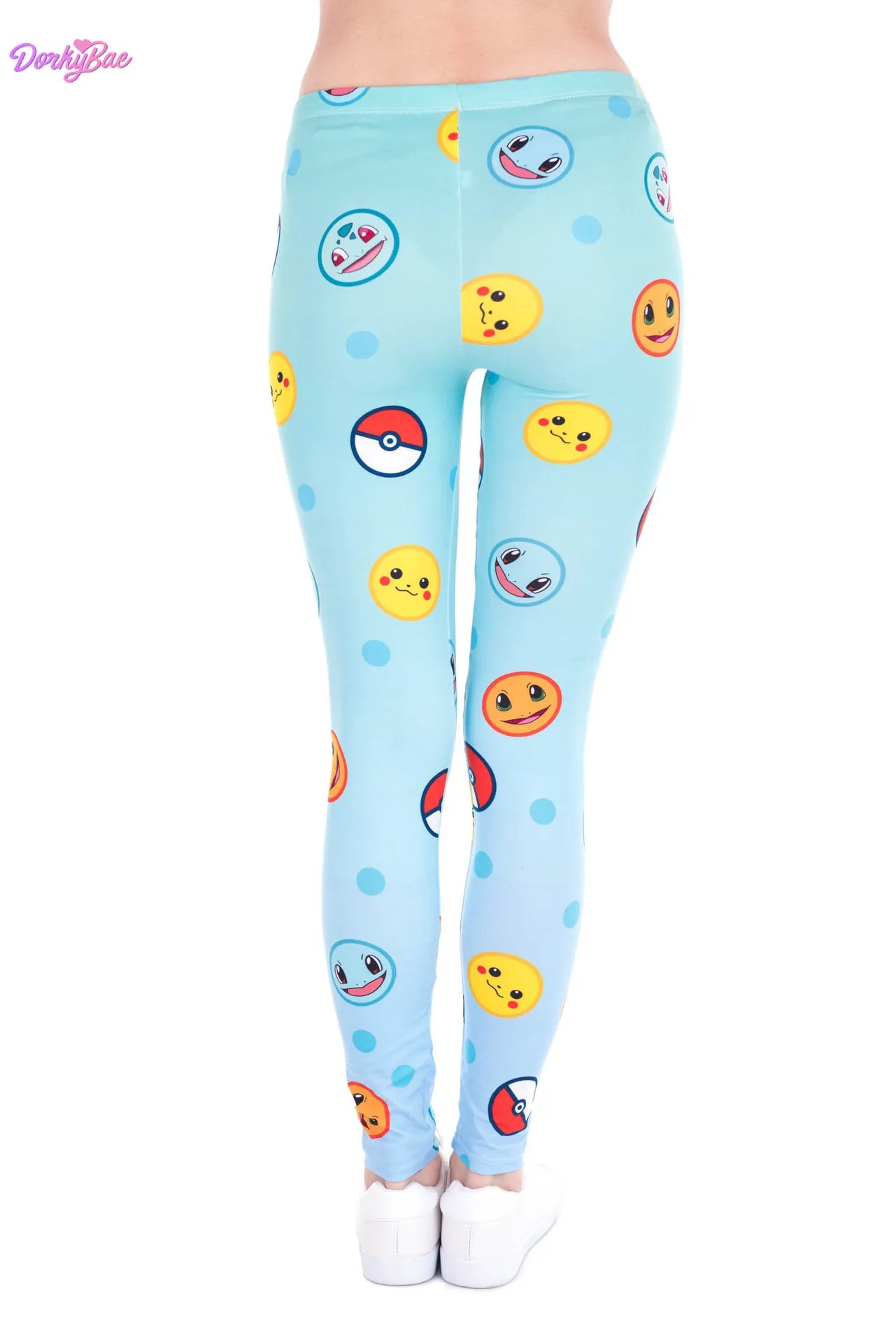 Elvish выражение синие легинсы с эмотиконом пуш-ап модные брюки высокой талией для