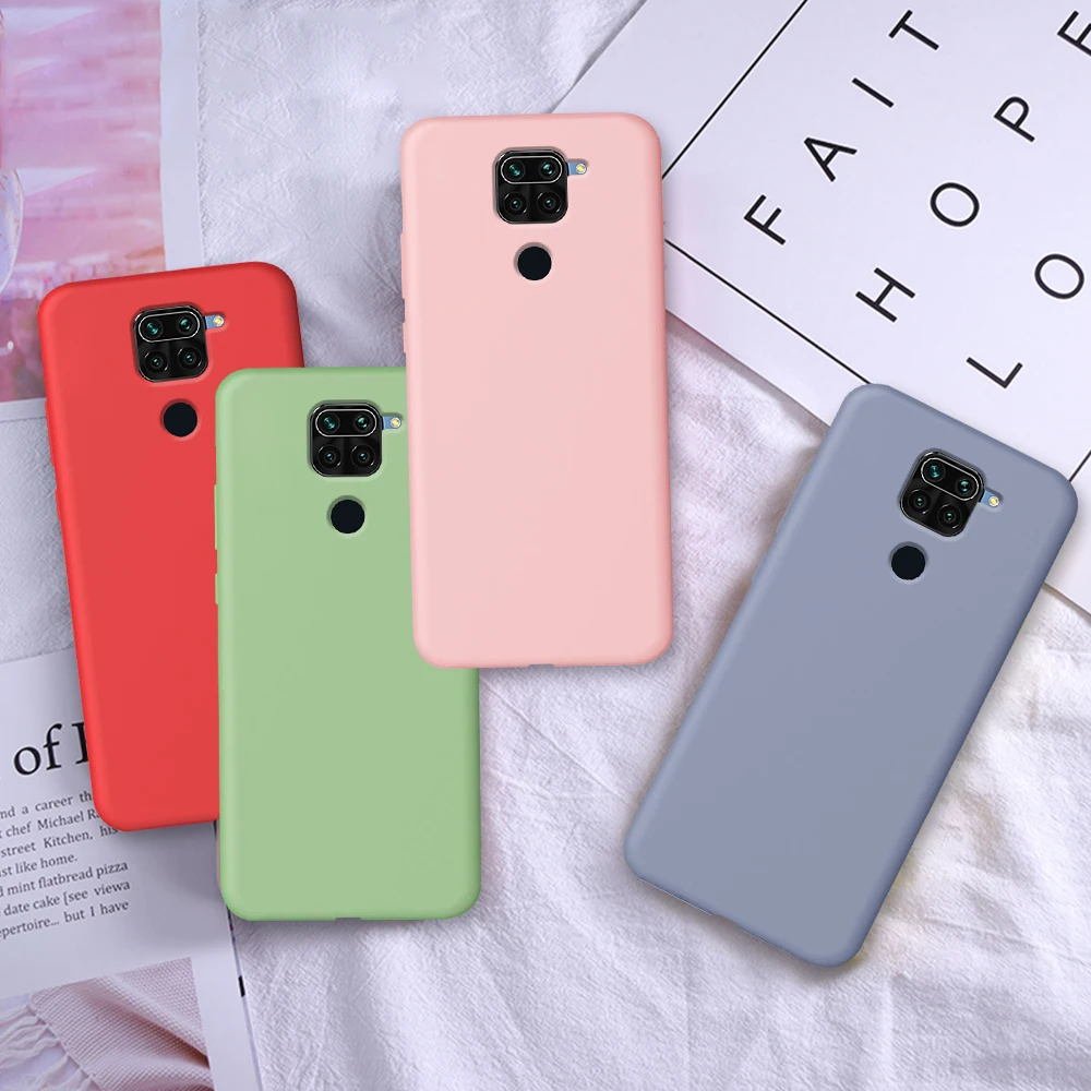 Ярких цветов жидкий силиконовый чехол для мобильного телефона Xiaomi Redmi Note 8 9 10 Pro Max