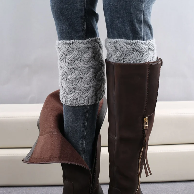 Женские гетры короткие толстые акриловые зимние спортивные походные ботинки