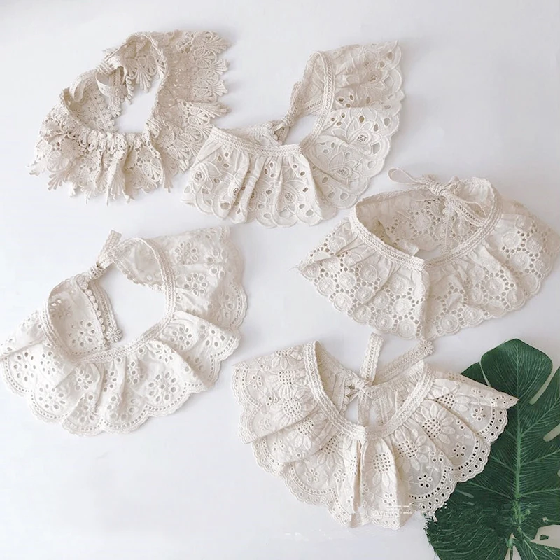 

MILANCEL baby bibs lace baby accessories Korean style kids lace collar cute hollow out baby girl bibss