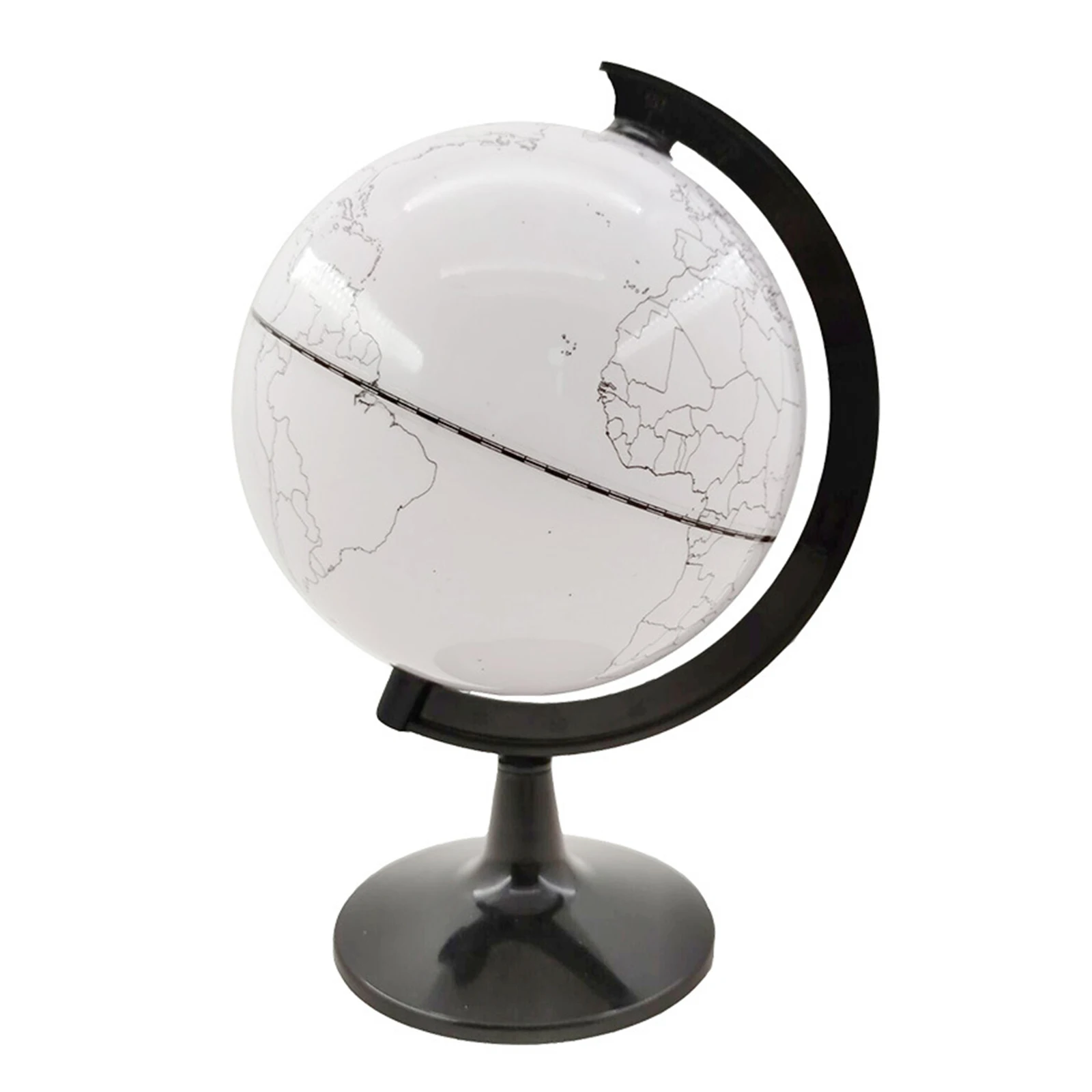 

Paintable and Erasable Globe Model Plastic Erasing World Map Drawing Tellurian DIY Teaching Implement with 4 Brush Globe Map