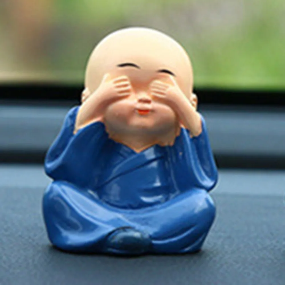 Милый 4 шт Кунг фу монах автомобиль интерьерный дисплей украшение автомобиля