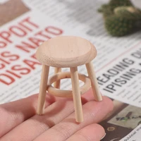 new arrival 112 dollhouse miniature furniture round stool chair for kids pretend play toy