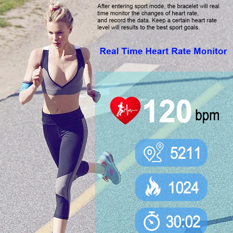 

H66 Blood Pressure Smart Band Heart Rate Monitor PPG ECG Bracelet P3 Plus Activit Fitness Tracker Intelligent Wristband