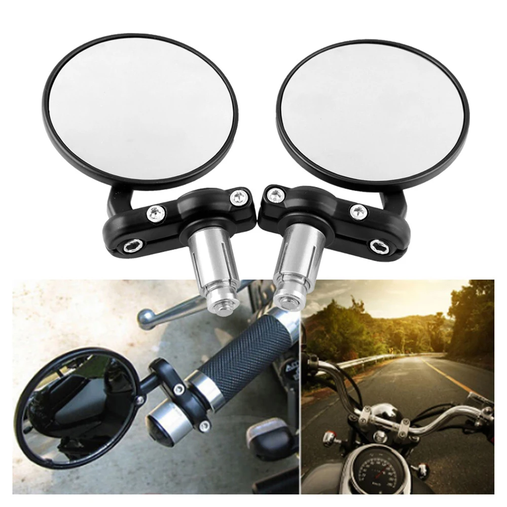 Зеркало мотоциклетное круглое алюминиевое 22 мм 7/8 дюйма 1 пара | Автомобили и