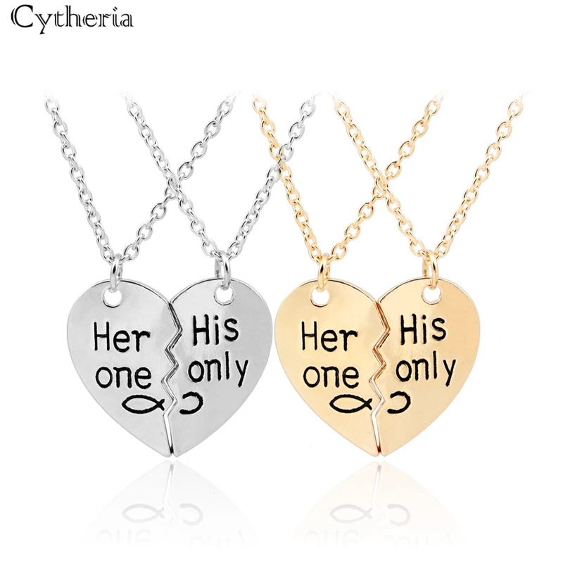 Ожерелье her one his only для пар с золотым и серебряным покрытием ювелирные изделия в