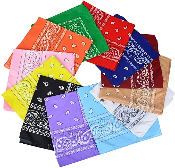 Бандана 55 см * бандана черная красная с узором пейсли кешью квадратные банданы