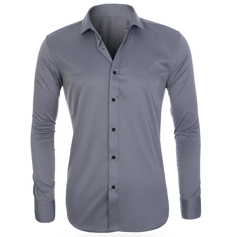 Рубашка A708 Мужская стрейчевая повседневная одежда в европейском стиле