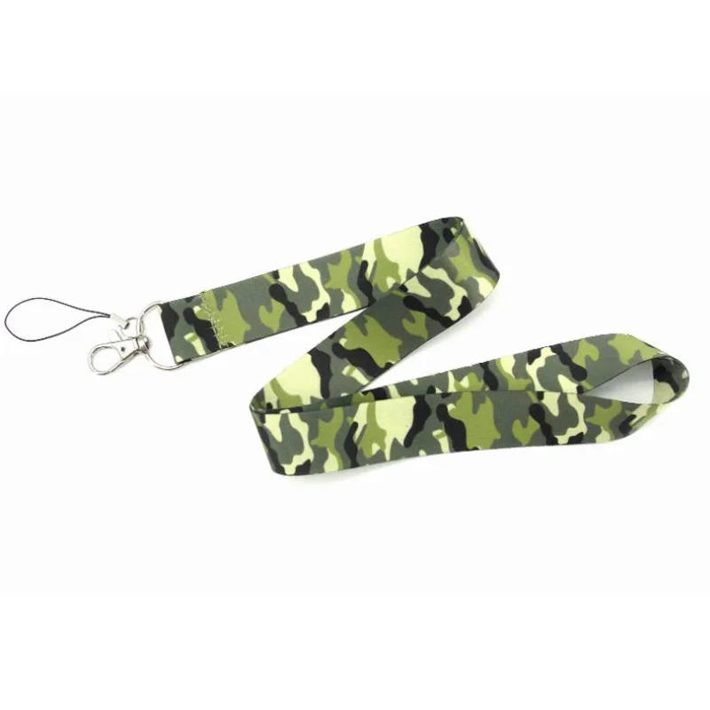 Камуфляжный брелок для ключей армейский зеленый мобильный шейный ремень