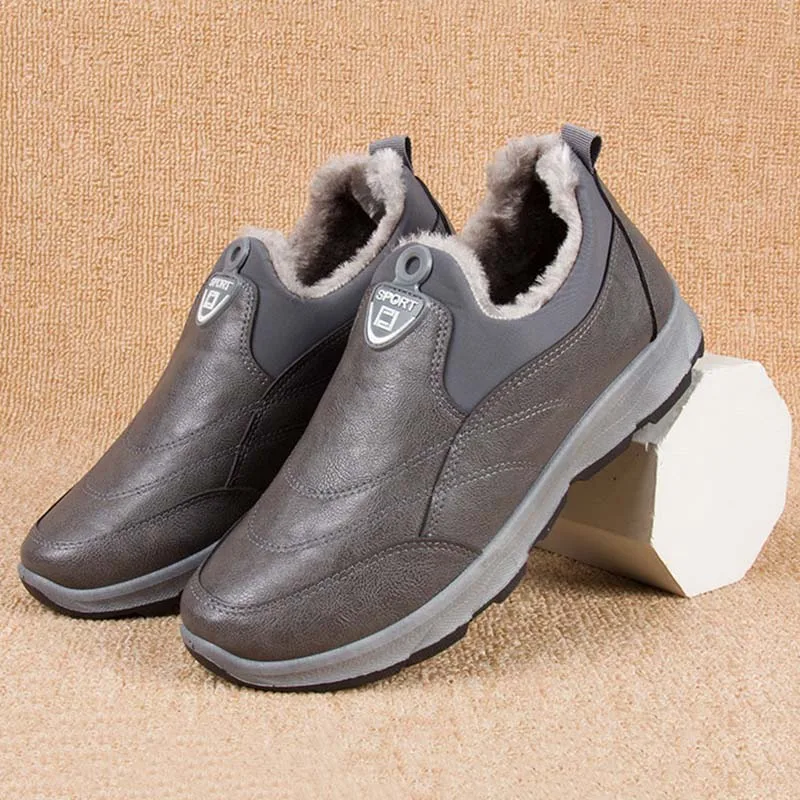 

New Warm Winter Boots Men Casual Shoes Mans Winter Work Ankle Fashion Male Mens Boots Military Botas